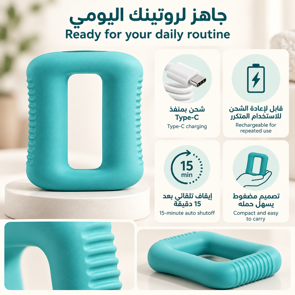 RelaxRing™ – Rechargeable Body Massage Ring | حلقة تدليك الجسم القابلة لإعادة الشحن
